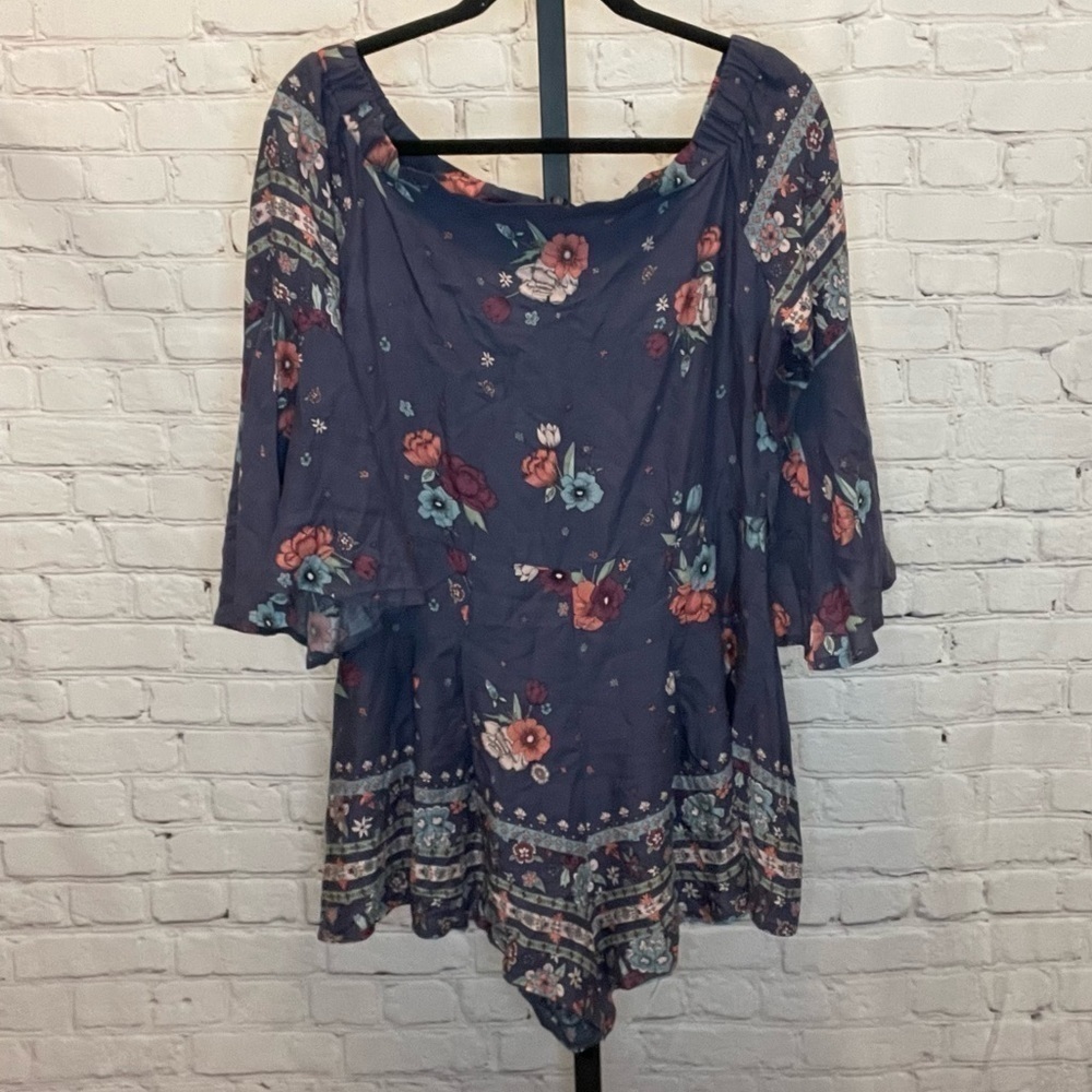 JAASE Floral Romper Off The Shoulder Size Large